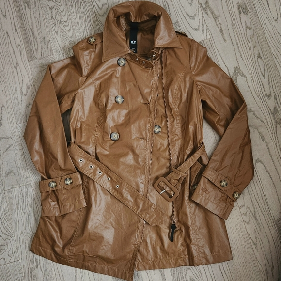 RUDSAK Tan Double-Breasted Trench Coat - Picture 12 of 14